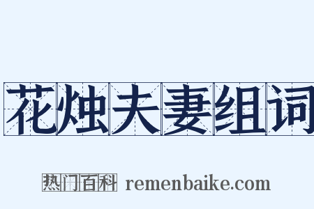 花烛夫妻组词是什么意思的图片